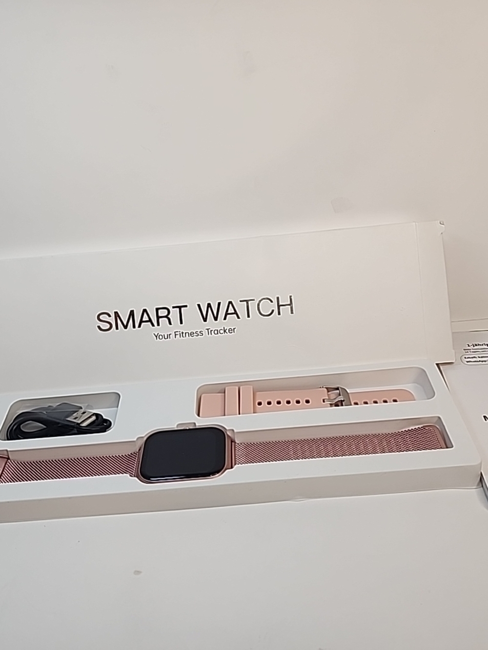 Rose Gold Smart Watch Fitness Tracker - Pink Bands